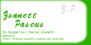 zsanett pascus business card